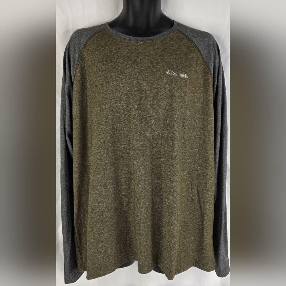 Columbia Men's Thistletown Hills Raglan Long Sleeve Green Shirt Size XXL N-3362